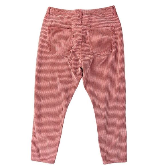 Topshop MOM Jeans Dusty Rose Pink Corduroy Tapered Leg Size 34 - Picture 2 of 7